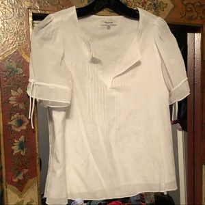 Madewell white popover shirt xxs